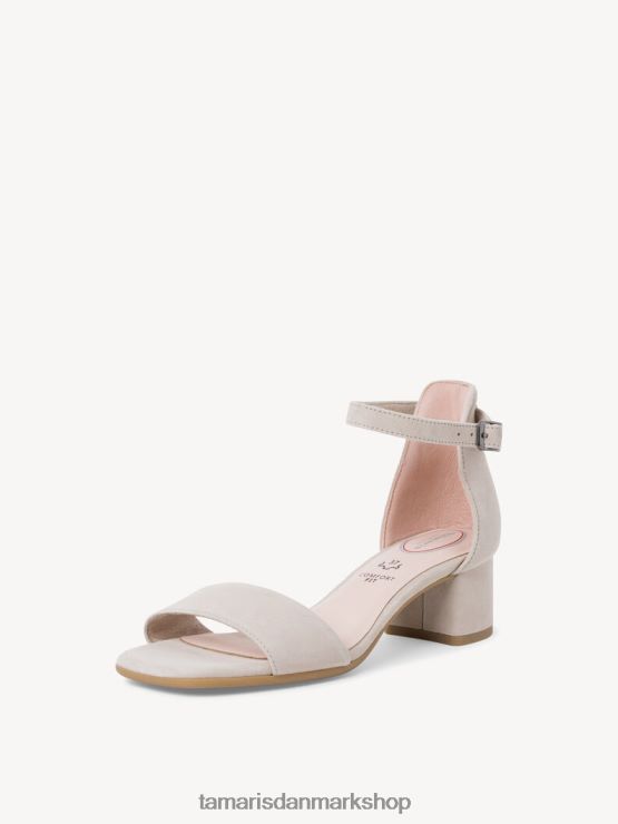 Tamaris Kvinder sandal med læderhælede - brun/taupe XVXV8T1807 sko