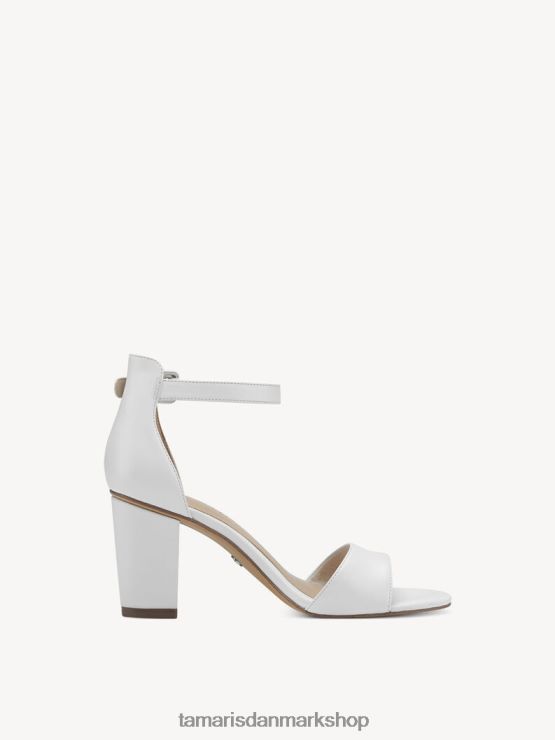 Tamaris Kvinder sandal med læderhælede - hvid XVXV8T1156 sko
