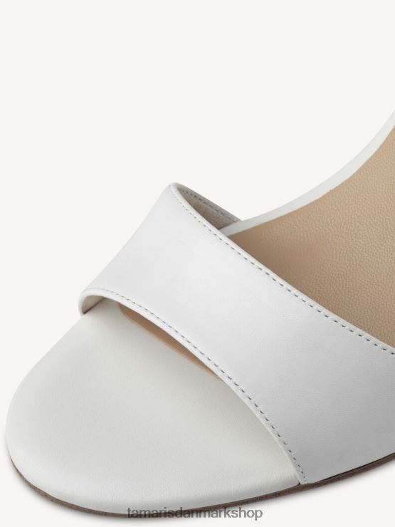 Tamaris Kvinder sandal med læderhælede - hvid XVXV8T1156 sko