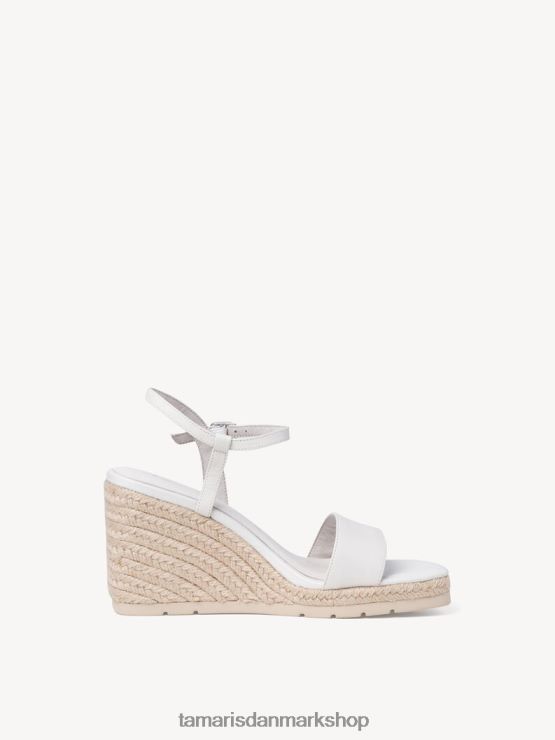 Tamaris Kvinder sandal med læderhælede - hvid XVXV8T1312 sko