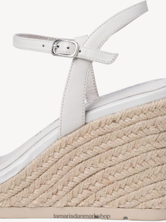 Tamaris Kvinder sandal med læderhælede - hvid XVXV8T1312 sko