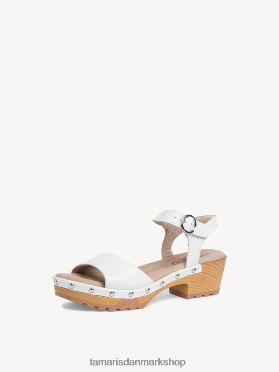 Tamaris Kvinder sandal med læderhælede - hvid XVXV8T1427 sko