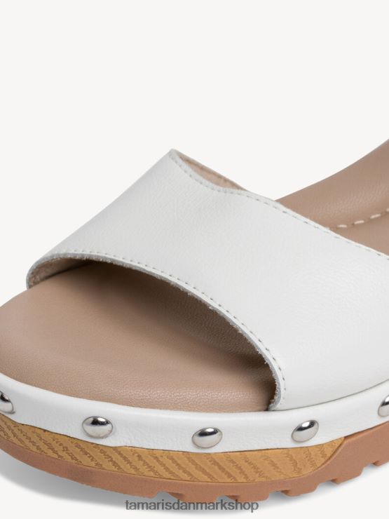 Tamaris Kvinder sandal med læderhælede - hvid XVXV8T1427 sko