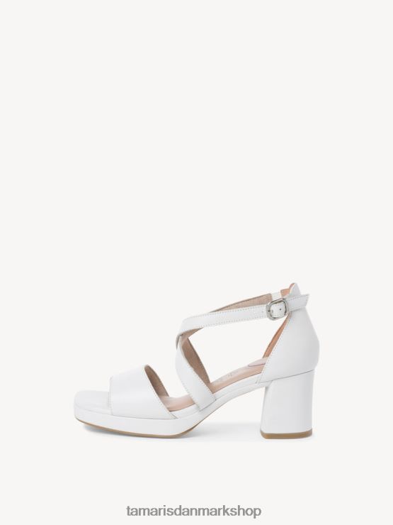 Tamaris Kvinder sandal med læderhælede - hvid XVXV8T1773 sko