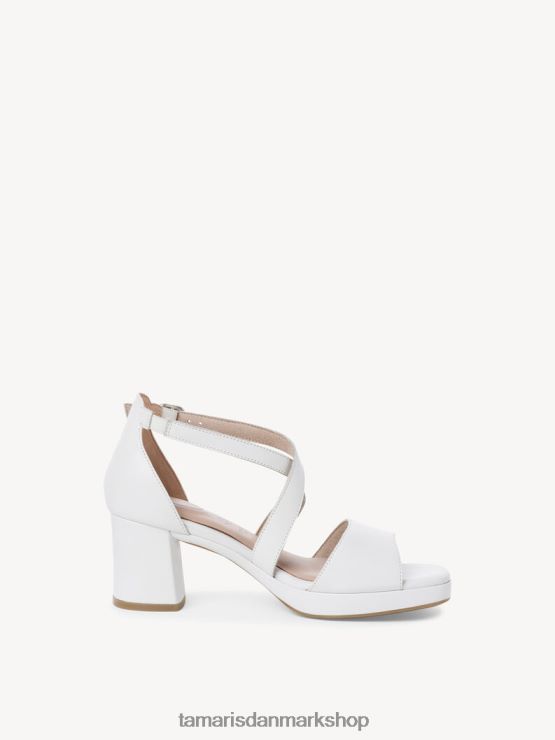 Tamaris Kvinder sandal med læderhælede - hvid XVXV8T1773 sko