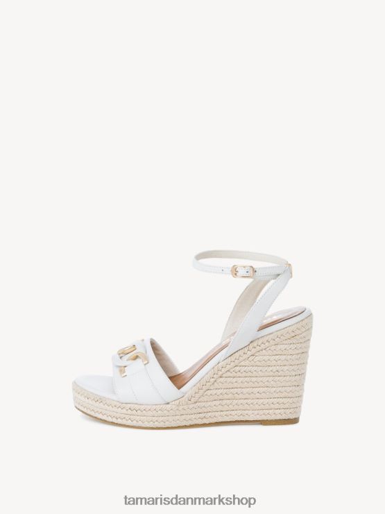 Tamaris Kvinder sandal med læderhælede - hvid XVXV8T2342 sko