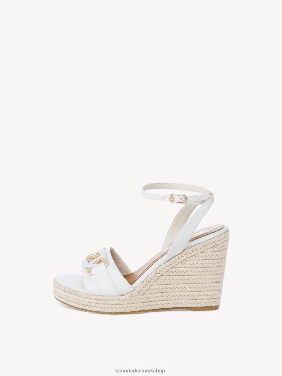 Tamaris Kvinder sandal med læderhælede - hvid XVXV8T2342 sko