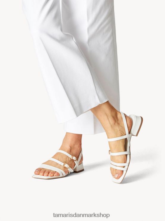 Tamaris Kvinder sandal med læderhælede - hvid XVXV8T442 sko