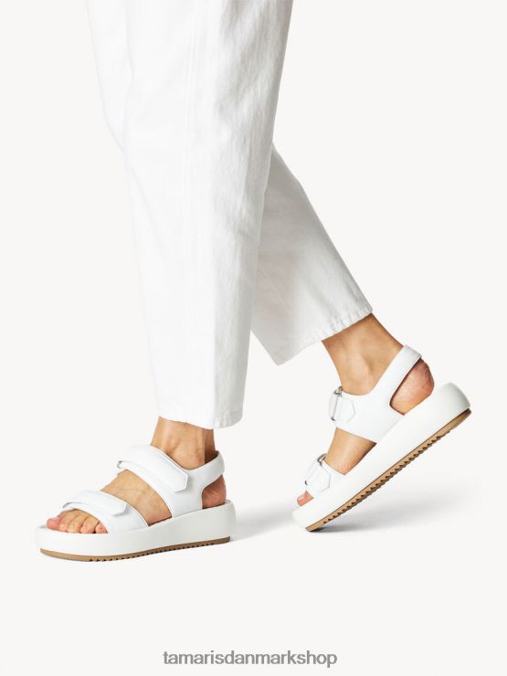 Tamaris Kvinder sandal med læderhælede - hvid XVXV8T583 sko