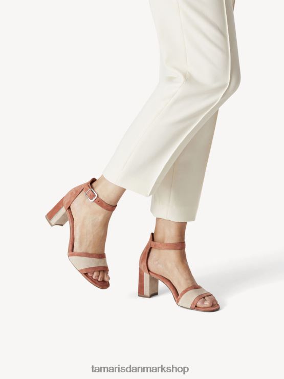 Tamaris Kvinder sandal med læderhælede - orange/solopgang XVXV8T1673 sko