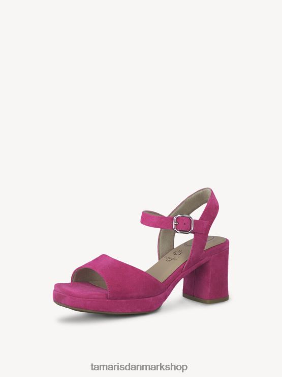 Tamaris Kvinder sandal med læderhælede - pink/fuxia XVXV8T1915 sko