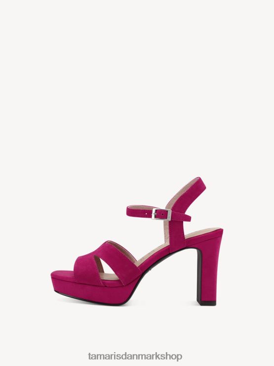 Tamaris Kvinder sandal med læderhælede - pink/fuxia XVXV8T741 sko