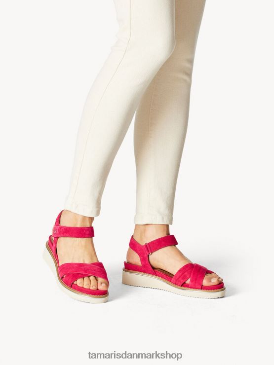 Tamaris Kvinder sandal med læderhælede - pink/fuxia XVXV8T973 sko