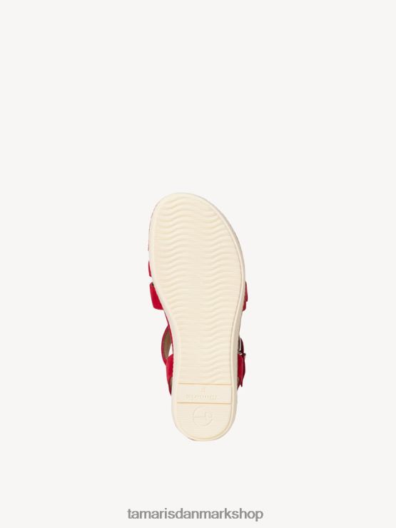 Tamaris Kvinder sandal med læderhælede - rød XVXV8T1290 sko