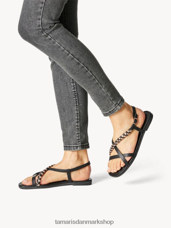 Tamaris Kvinder sandal - sort/sort kam XVXV8T540 sko