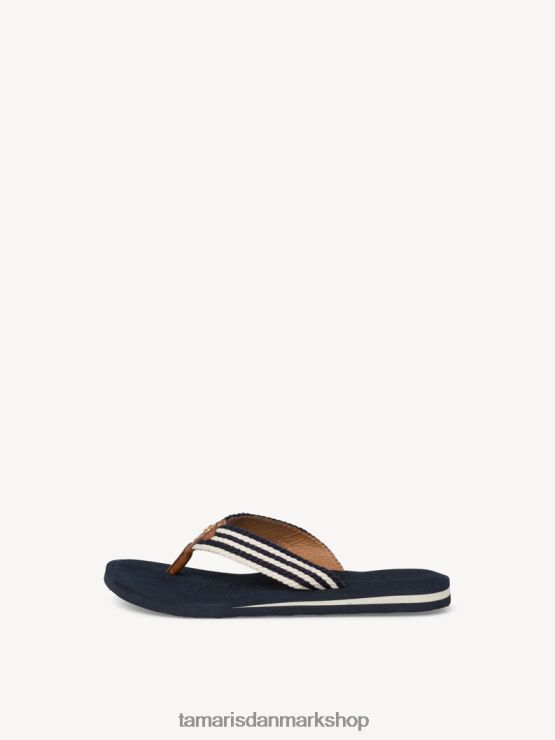 Tamaris Kvinder tåskillere - blå/marineblå striber XVXV8T1883 sko