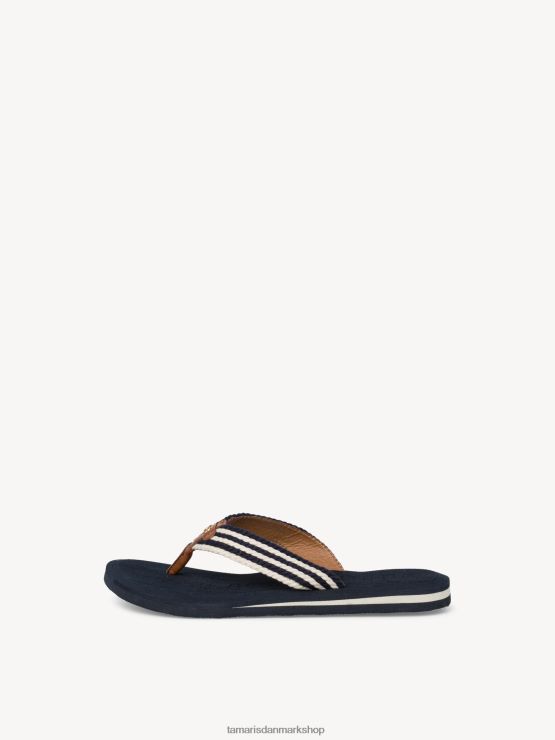 Tamaris Kvinder tåskillere - blå/marineblå striber XVXV8T1883 sko