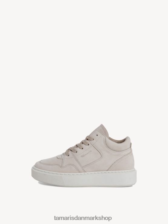 Tamaris Kvinder læder sneaker - beige/elfenben XVXV8T1878 sko