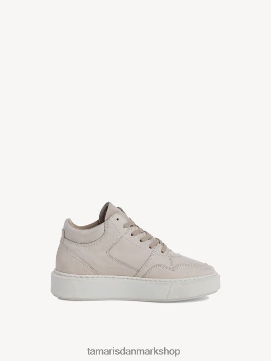 Tamaris Kvinder læder sneaker - beige/elfenben XVXV8T1878 sko