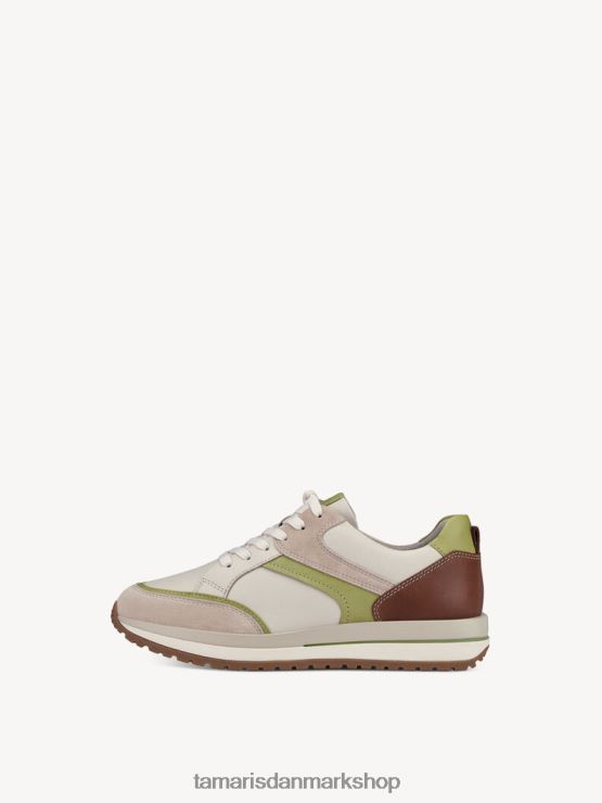 Tamaris Kvinder læder sneaker - beige/elfenben kam XVXV8T173 sko