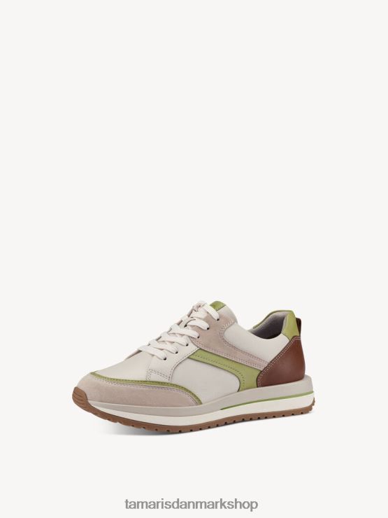 Tamaris Kvinder læder sneaker - beige/elfenben kam XVXV8T173 sko