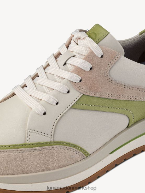 Tamaris Kvinder læder sneaker - beige/elfenben kam XVXV8T173 sko