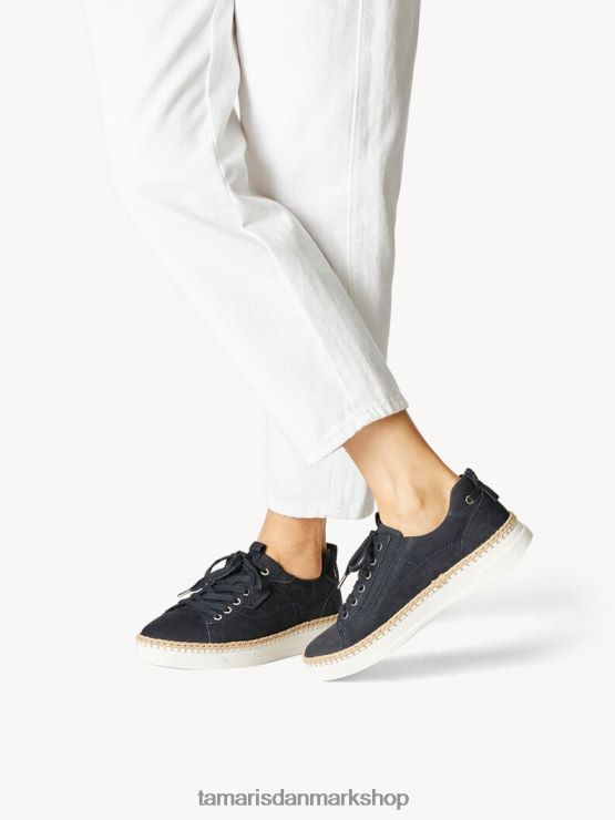 Tamaris Kvinder læder sneaker - blå/marineblå XVXV8T1481 sko