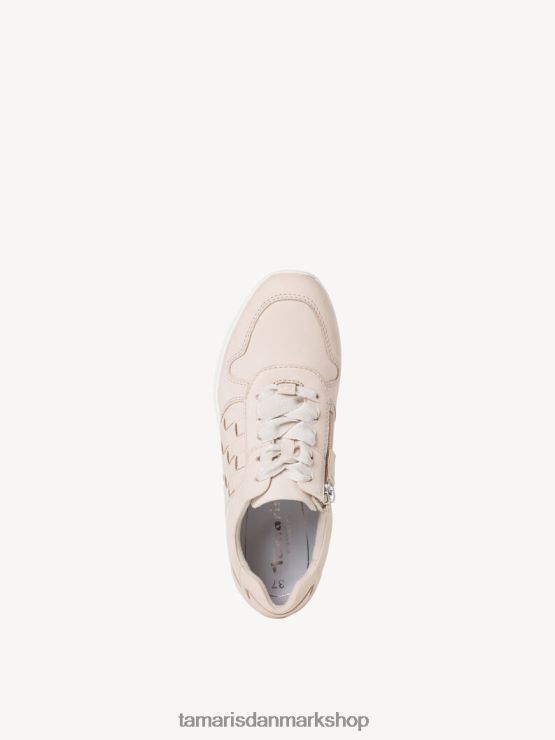 Tamaris Kvinder lædersneaker - beige/elfenben nubuc XVXV8T1910 sko