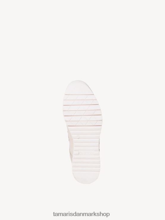 Tamaris Kvinder lædersneaker - beige/elfenben nubuc XVXV8T1910 sko