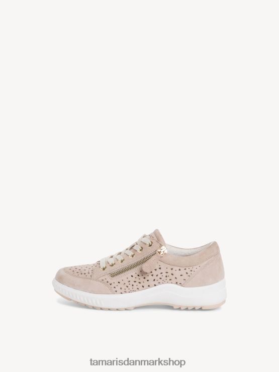Tamaris Kvinder lædersneaker - beige/sand XVXV8T1056 sko