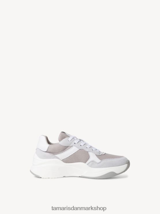 Tamaris Kvinder lædersneaker - grå/lt.grå kam XVXV8T647 sko