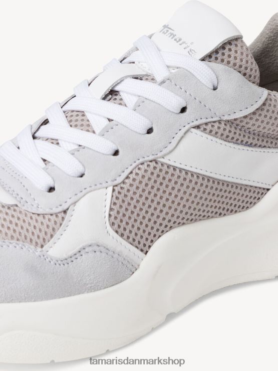 Tamaris Kvinder lædersneaker - grå/lt.grå kam XVXV8T647 sko