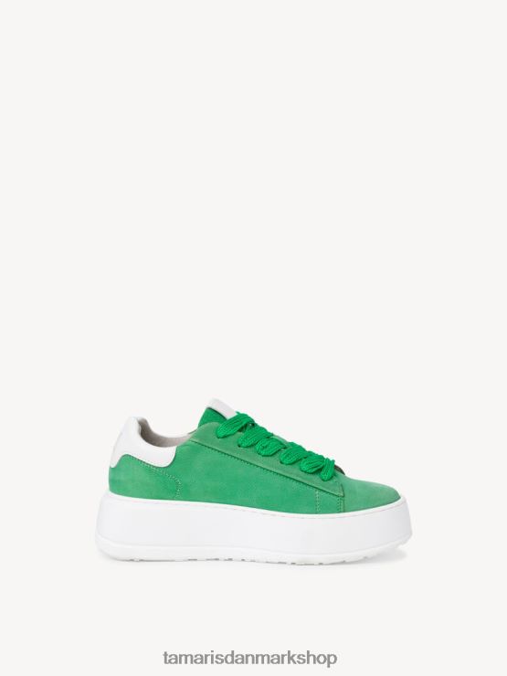 Tamaris Kvinder lædersneaker - grøn XVXV8T634 sko