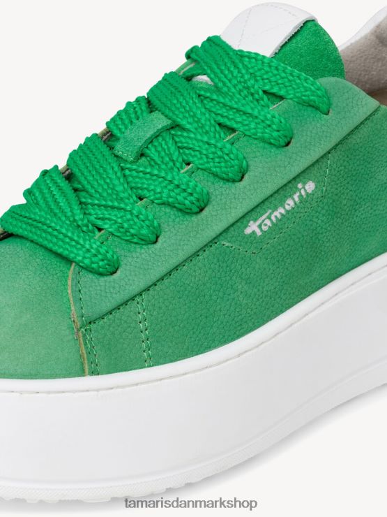 Tamaris Kvinder lædersneaker - grøn XVXV8T634 sko