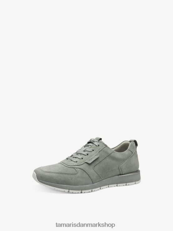 Tamaris Kvinder lædersneaker - grøn/lt.oliven ruskind XVXV8T707 sko