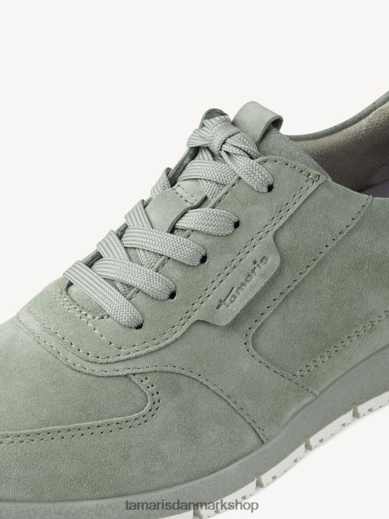Tamaris Kvinder lædersneaker - grøn/lt.oliven ruskind XVXV8T707 sko