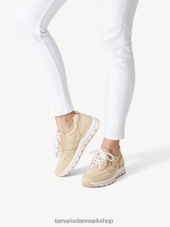 Tamaris Kvinder lædersneaker - gul/sorbet nubuc XVXV8T1937 sko