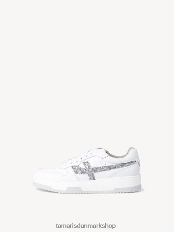 Tamaris Kvinder lædersneaker - hvid/hvid glam XVXV8T1778 sko