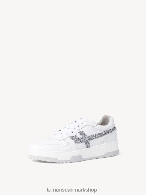 Tamaris Kvinder lædersneaker - hvid/hvid glam XVXV8T1778 sko