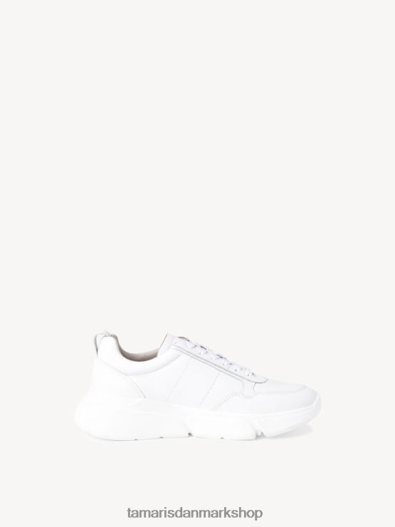 Tamaris Kvinder lædersneaker - hvid/hvid læder XVXV8T2349 sko