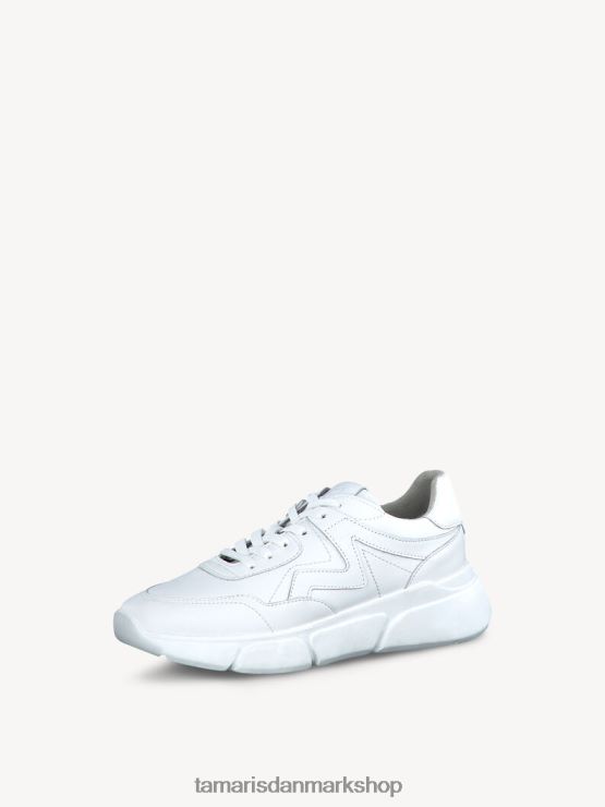 Tamaris Kvinder lædersneaker - hvid/hvid læder XVXV8T249 sko