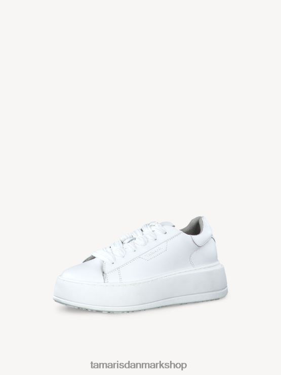 Tamaris Kvinder lædersneaker - hvid/hvid læder XVXV8T993 sko