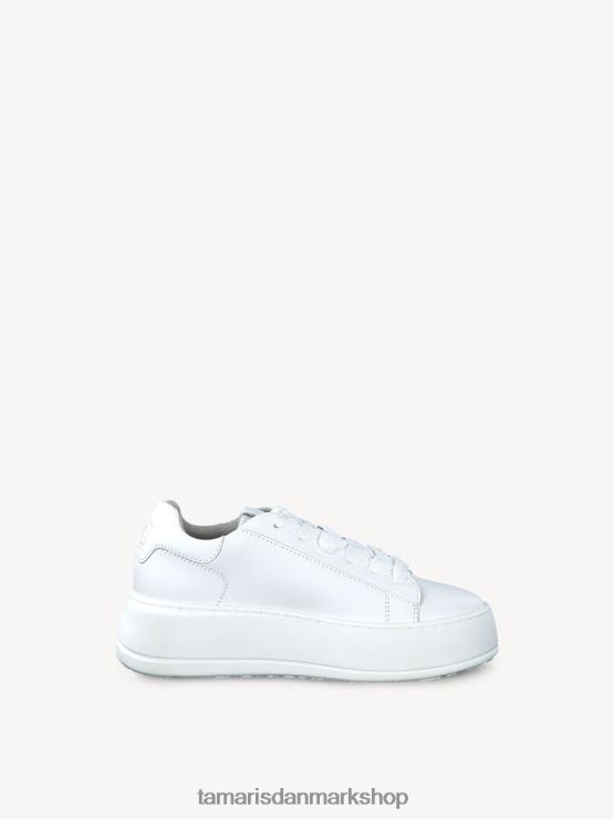 Tamaris Kvinder lædersneaker - hvid/hvid læder XVXV8T993 sko