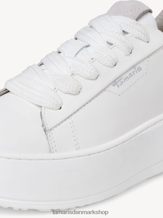 Tamaris Kvinder lædersneaker - hvid/hvid læder XVXV8T993 sko