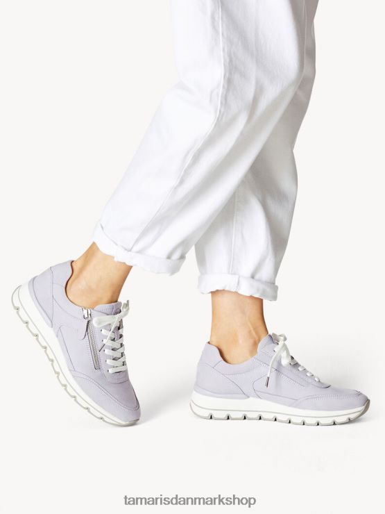Tamaris Kvinder lædersneaker - lilla/lilla nubuc XVXV8T792 sko