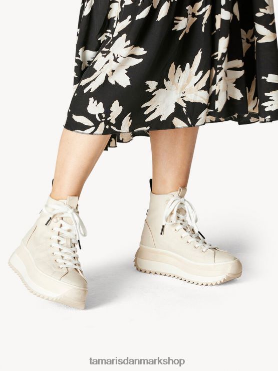 Tamaris Kvinder sneaker - beige/elfenben XVXV8T1176 sko