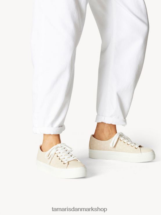 Tamaris Kvinder sneaker - beige/elfenben XVXV8T138 sko