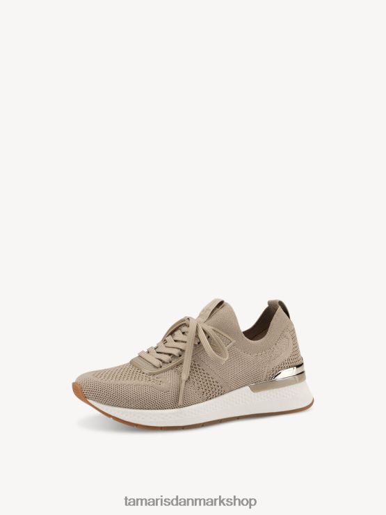 Tamaris Kvinder sneaker - beige/elfenben metallic XVXV8T1024 sko