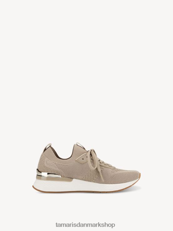 Tamaris Kvinder sneaker - beige/elfenben metallic XVXV8T1024 sko
