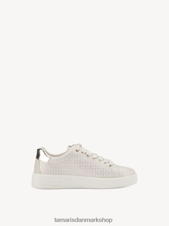Tamaris Kvinder sneaker - beige/elfenben metallic XVXV8T1960 sko